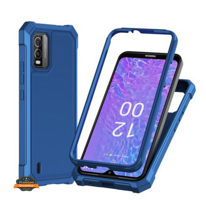 For Cricket Icon Plus 2026 Full-Body Dual Layer Hybrid Case Slim, Drop-Proof TPU Hard PC, Durable Corner Front Bumper Protector Case Cover Blue