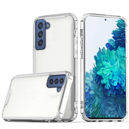 Phone Case for Samsung Galaxy S20 Shockproof Transparent Hard PC TPU Hybrid Durable Frame Gummy Protective Slim Grip Lightweight Cover Clear+Clear