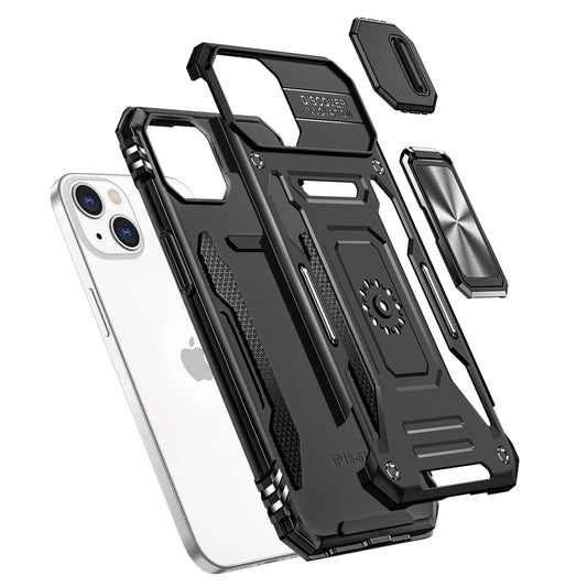 Tough Metal Ring Shockproof Sliding Camera Window Hybrid Armor Rugged Anti Slip Heavy Duty Grip