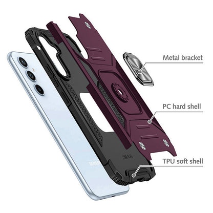 Phone Case for Samsung Galaxy S26+ / S26 Plus Magnetic Car Mount Hybrid Ring Stand Shockproof Rugged Grip Armor Heavy Duty Protective TPU Durable Cover Purple