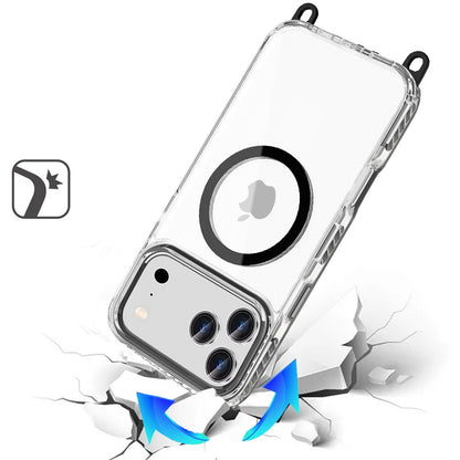 Transparent Magnetic Lanyard Shockproof Hybrid Clear Grip Durable Camera Protection TPU Anti-Slip Design