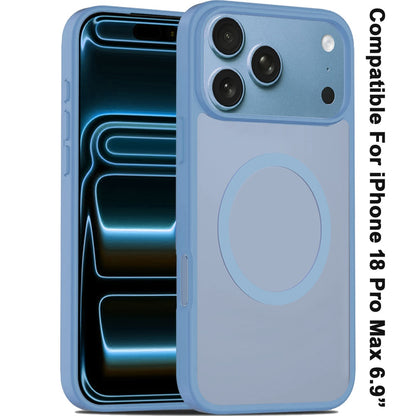 Phone Case for Apple iPhone 18 Pro Max Magnetic Matte Hybrid Shockproof Smooth Grip Durable Camera Protection Anti-Slip Soft Touch TPU Armor Cover