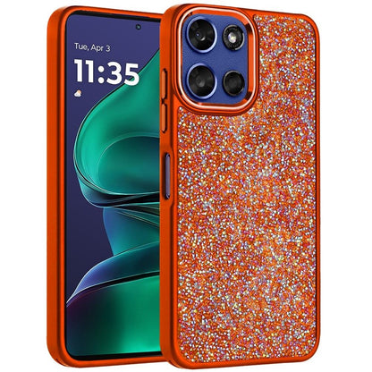For Motorola Moto G Stylus 5G 2026 /2025 Crystal Sparkle Diamond Glass Full Mini Glitter Bling Frame TPU Hybrid Protective Case Cover