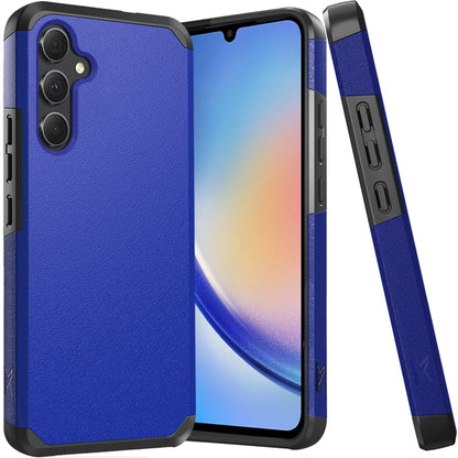 Phone Case for Samsung Galaxy A15 5G Rugged Shockproof Heavy Duty Hybrid Armor Anti Slip Durable Grip Dual Layer Protective Hard Shell Cover Classic Blue