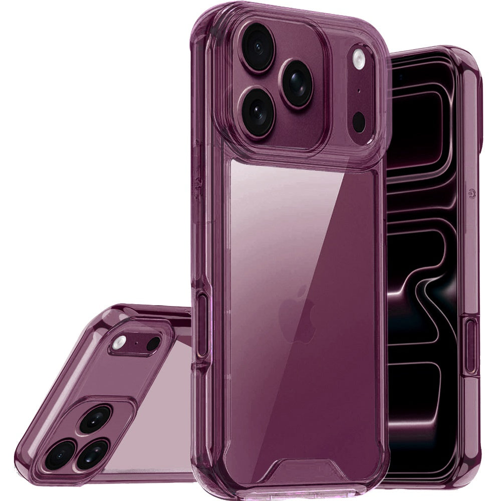 Phone Case for Apple iPhone 18 Pro Max Shockproof Transparent Hard PC TPU Hybrid Durable Frame Gummy Protective Slim Grip Lightweight Cover