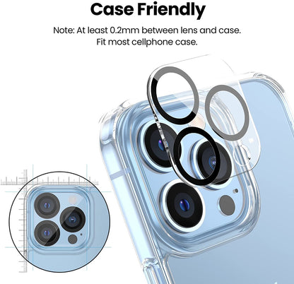 For Apple iPhone 16e Camera Lens Protector HD Clear 2.5D Tempered Glass with Black Edge, Case-Friendly, Ultra-Thin, Easy to Install Protector Clear Black