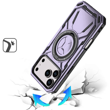 Phone Case for Apple iPhone 18 Pro Magnetic Ring Circle Stand Shockproof 360 Rotating Kickstand Hybrid Armor Anti Slip Protective Grip Frame Cover