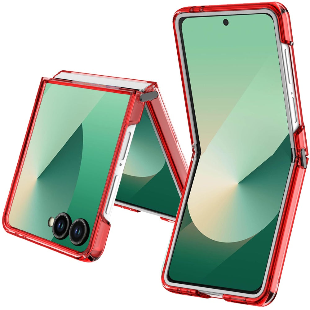 For Samsung Galaxy Z Flip 7 Transparent Hybrid Shockproof Hard PC Slim Durable TPU Bumper Protection Case Cover