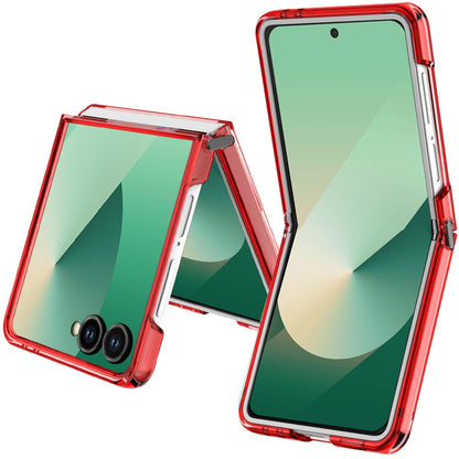 For Samsung Galaxy Z Flip 7 Transparent Hybrid Shockproof Hard PC Slim Durable TPU Bumper Protection Case Cover