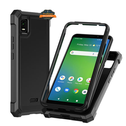 For TCL 50 LE Hybrid 2in1 Front Bumper Frame Cover Square Edge Shockproof Soft TPU + Hard PC Anti-Slip Heavy Duty Case Cover Black