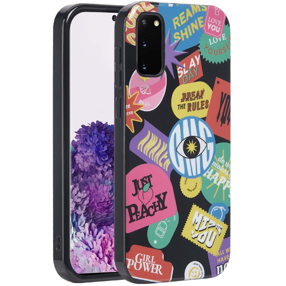 For Samsung Galaxy S20+ Plus Fashion Layer Design Slim IMD TPU Protective, Shockproof Hybrid Stylish Durable Hard PC Case Cover