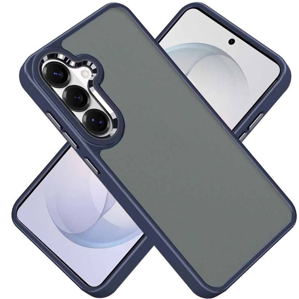 Phone Case for Samsung Galaxy S26 FE /Fan Edition Polished Acrylic Hybrid TPU Slim Shockproof Metal Button Thick Durable Grip Camera Protection Anti-Scratch Cover