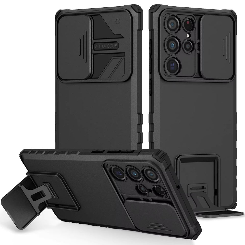 For Samsung Galaxy S25 /S24 Hybrid Hard PC & TPU Rubber Shockproof with Kickstand & Covered Camera Protection Case Cover