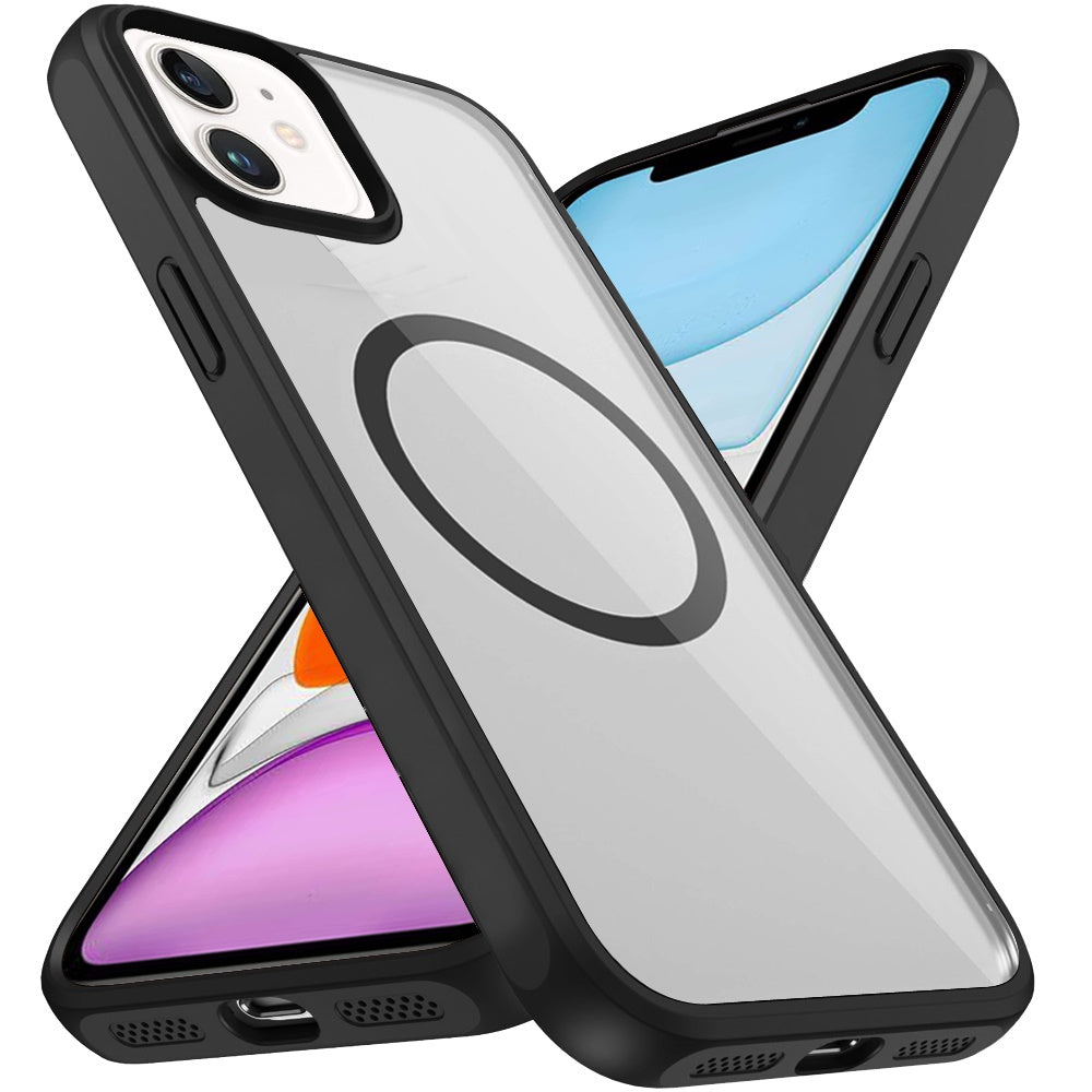 Phone Case for Apple iPhone 11 Transparent Magnetic HQ Shockproof Hybrid 2.0mm Thick AntiSlip Grip Drop Protection Rugged Clear Durable Impact Cover