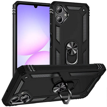 Phone Case for Samsung Galaxy A08 4G, A07 5G, A07 4G Rotatable Ring Stand Shockproof Hybrid Armor Anti Slip Heavy Duty Fit Magnetic Car Mount Durable Grip Cover