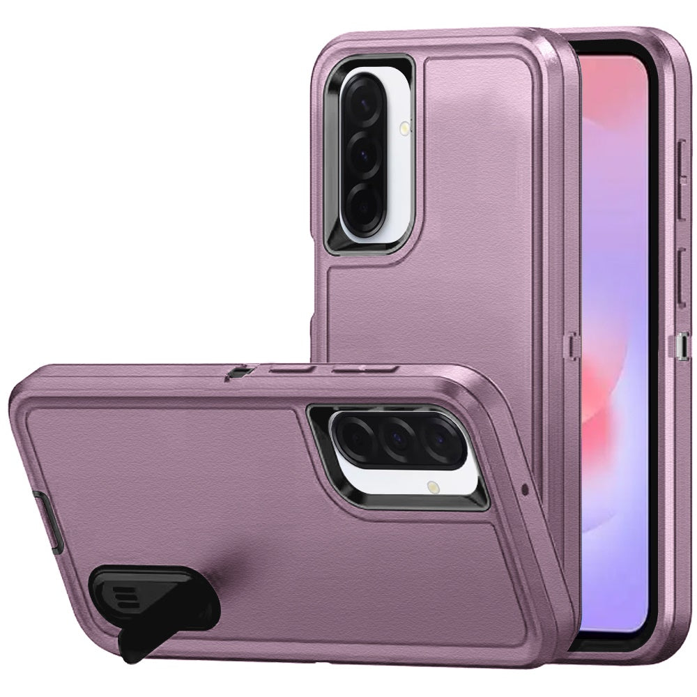 Phone Case for Samsung Galaxy A37 3in1 Tough Rugged Kickstand Shockproof Armor Grip Heavy Duty Drop Resistant Protective Hybrid Cover