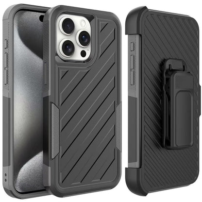 For Apple iPhone SE 4 Rugged 2in1 Armor Combo Belt Clip Holster, Non-Slip Tough Hybrid lined Shockproof Case Case Cover