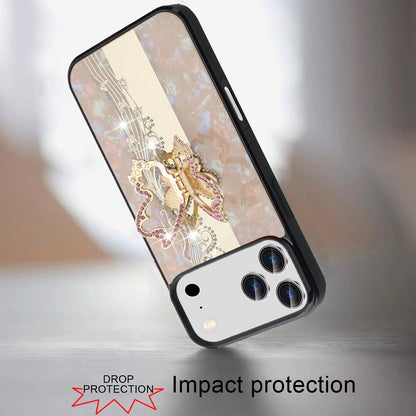 Phone Case for Apple iPhone 18 Pro Diamond 3D Fashion Floral Glitter Engraved Luxury Bling Hybrid Shockproof Chrome Edge Protective Grip Cover