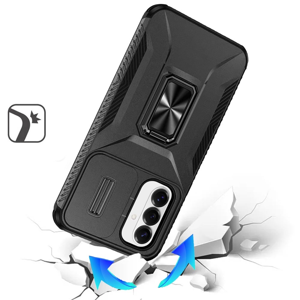 Phone Case for Samsung Galaxy S26 FE /Fan Edition Magnetic Ring Stand Camera Protection Shockproof Heavy Duty Kickstand Rugged Grip Anti Scratch Hybrid Cover