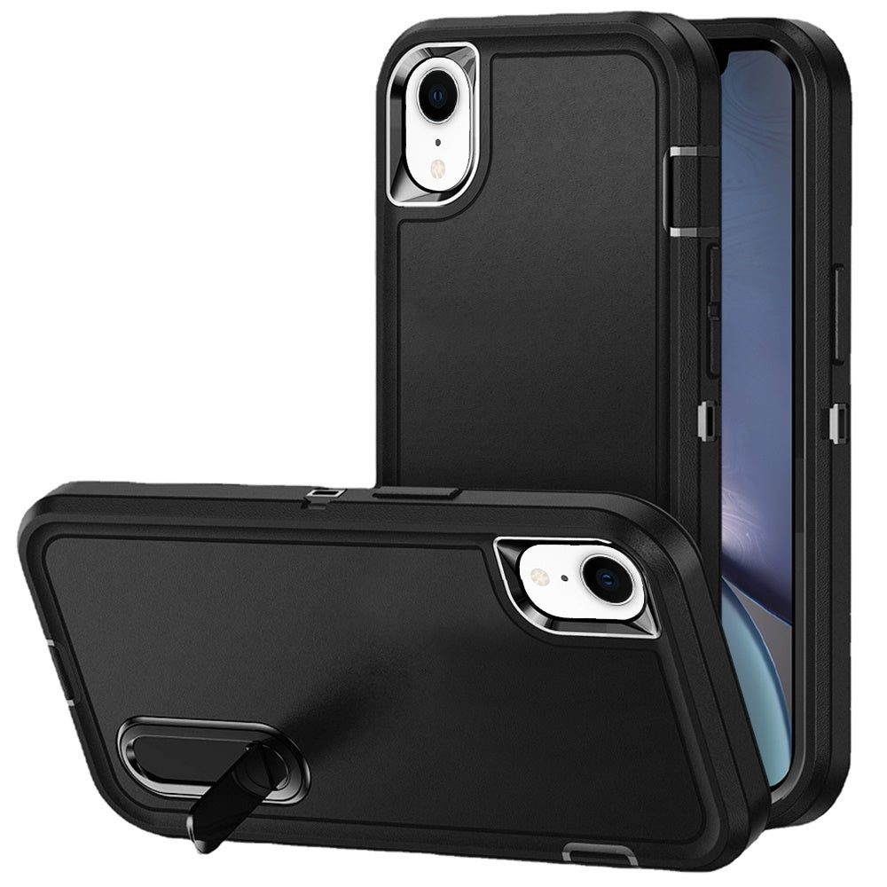 3in1 Tough Rugged Kickstand Shockproof Armor Grip Heavy Duty Drop Resistant Protective Hybrid