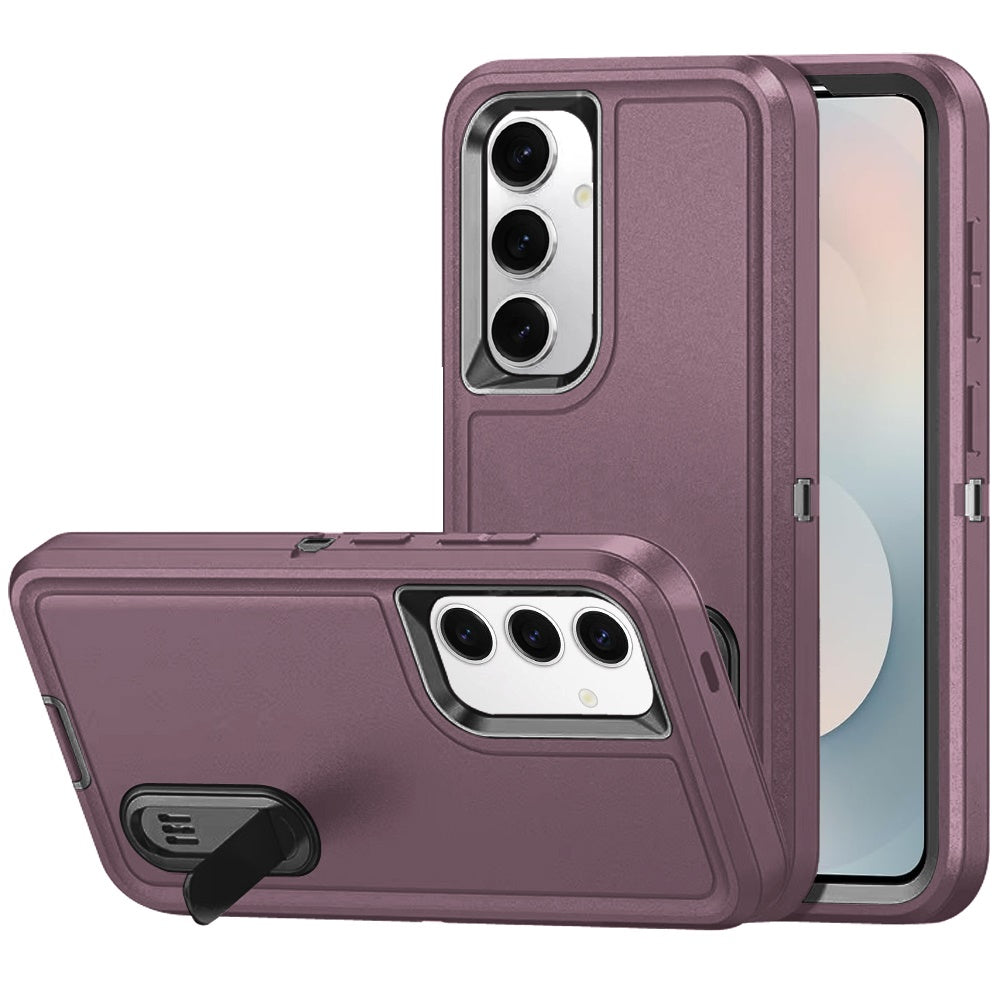 For Samsung Galaxy S26+ / S26 Plus Hybrid 3 Layers Hard 3in1 Shockproof with Kickstand Heavy Duty Hard TPU Rubber Anti-Drop Case Cover