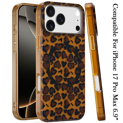 Phone Case for Apple iPhone 17 Pro Max Stylish Design Shockproof Magnetic Magsafe Compatible TPU IMD Print Rugged Grip Drop Protection Slim Fashion Cover Brown