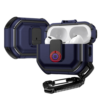 AirPods Case for Apple Airpods Pro 3 Switch Button Shockproof Hybrid Scratch Resistant Dust Proof Wireless Charging Compatible Belt Loop Cover