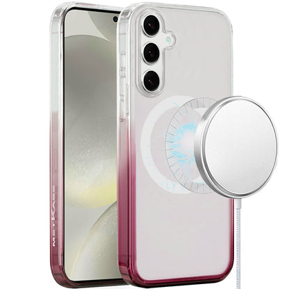For Samsung Galaxy S25 /S24 Transparent Two Tone Gradiant Magnetic Space [Compatible with Magsafe] Hybrid Shockproof Protective Case Cover