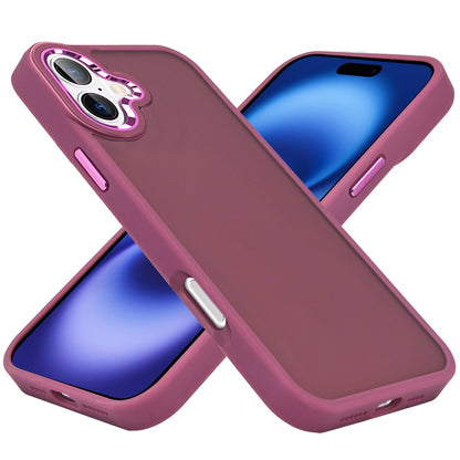 For Apple iPhone 17 (6.3") Slim Fit Thin Hybrid,Frosted Matte Polished Acrylic Hard PC with TPU Rubber Frame Case Cover
