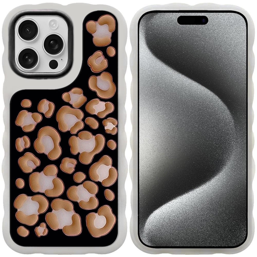 Phone Case for iPhone 15 Pro Fashionable Silicone Textured Decorative Design Pattern Protective Rubber TPU Hybrid Protection Cover