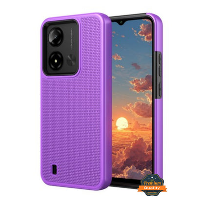 Phone Case Cover for Cloud Mobile Stratus C8 Prime Dual Layer Slim & Tough Hybrid Shockproof Heavy Duty Rubber TPU Matte with Textured Rugged Shell Protection Cover