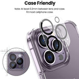 For Apple iPhone 15 Pro Max (6.7") Tempered Glass Camera Lens Protector Ultra HD, 9H Hardness, Scratch Resistant Back Camera Protection Clear Phone Case Cover