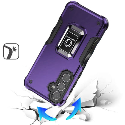 Phone Case for Samsung Galaxy A56 / A36 Shockproof Magnetic Ring Stand Hybrid Kickstand Armor 360 Rotation Anti-Slip Grip Military Grade Drop Resist Cover