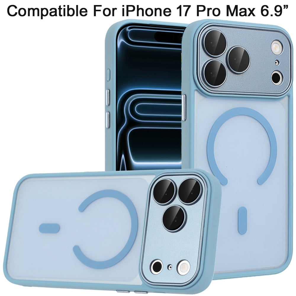 Phone Case for Apple iPhone 17 Pro Max (6.9") Matte Frosted Magnetic Back Hybrid Hard PC Soft TPU Camera Protection Slim Shock Absorbing Anti Fingerprint Cover