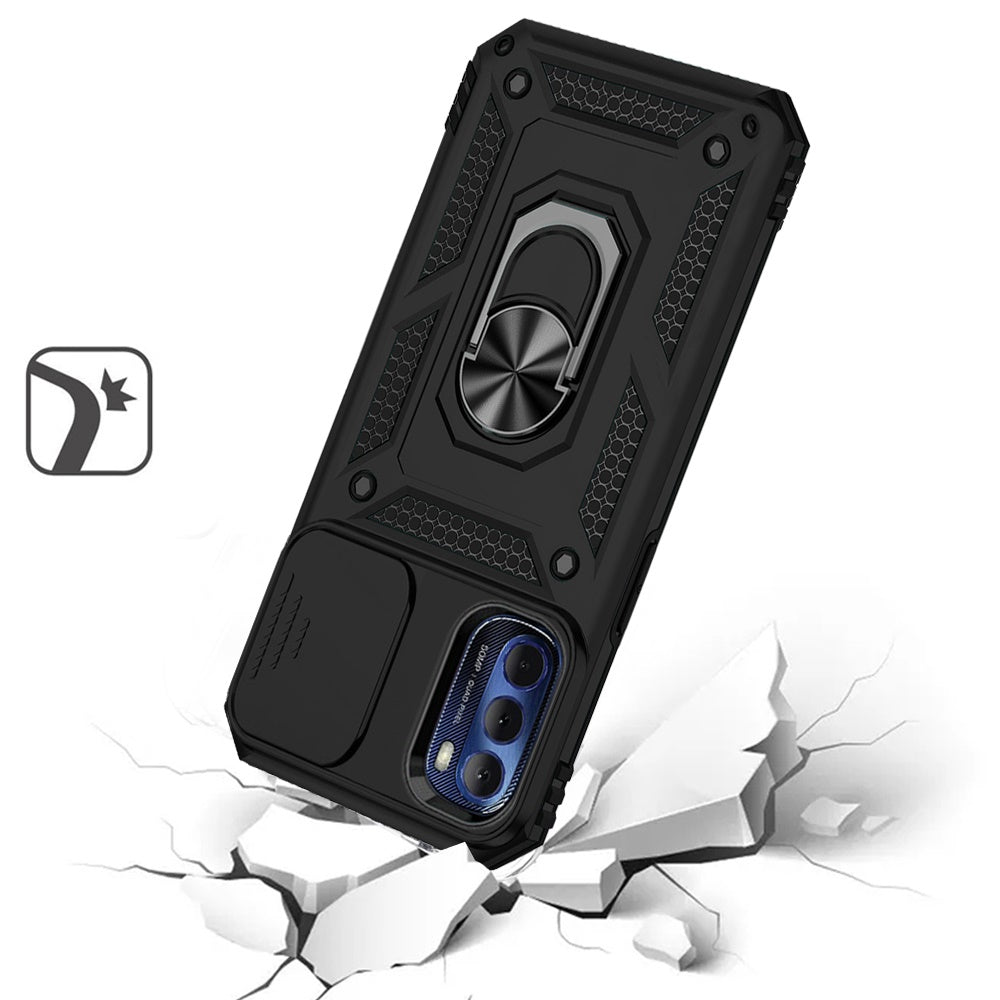 For Samsung Galaxy S26+ / S26 Plus Hybrid Ring Shockproof with 360° Rotate Ring Kickstand, Camera Lens Protection, Soft Edge Bumper Case Cover