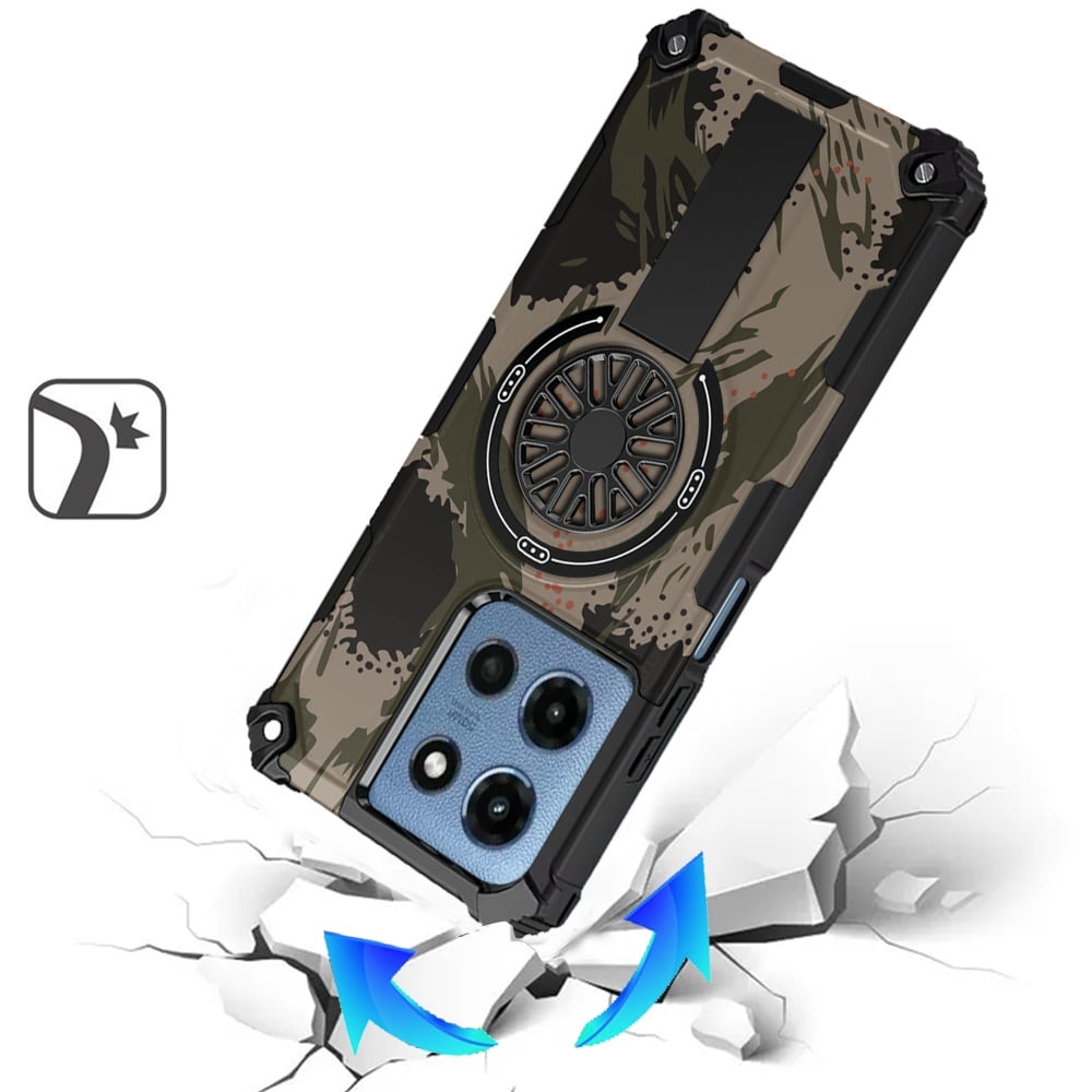 Phone Case for Motorola Moto G Play 5G 2026 Stylish Design Magnetic Car Mount Friendly Hybrid Rugged Grip Shockproof Kickstand Textured Armor Durable Cover