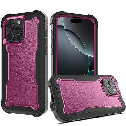 For iPhone 16 Pro Max (6.9") Tough Hybrid Case - Shockproof 3-in-1 Armor Full-Body Protection PC + TPU Rubber Bumper Frame Case Cover