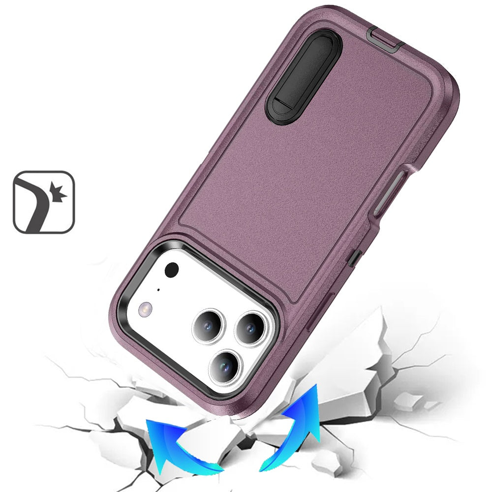Phone Case for Apple iPhone 18 Pro Max 3in1 Tough Rugged Kickstand Shockproof Armor Grip Heavy Duty Drop Resistant Protective Hybrid Cover