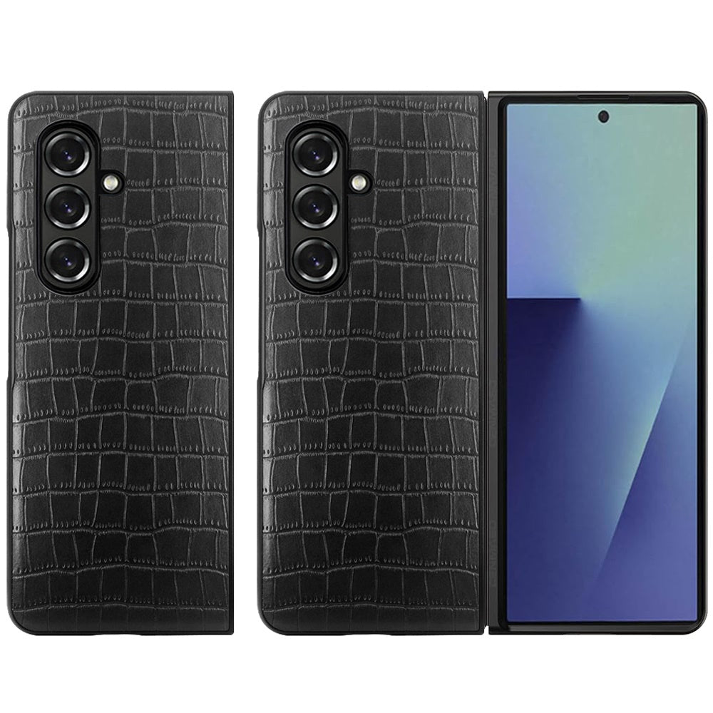 Phone Case for Samsung Galaxy Z Fold 8 Ultra Premium PU Vegan Leather Hard Shell Snap On Slim Fit Hybrid Protective Reinforced Design Cover