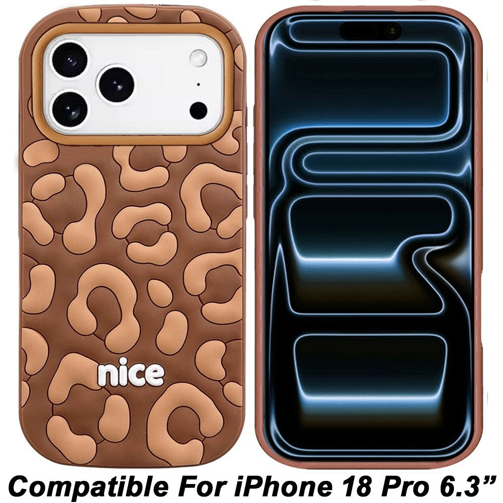 Phone Case for Apple iPhone 18 Pro Fashionable Silicone Textured Decorative Design Pattern Protective Rubber TPU Hybrid Protection Cover