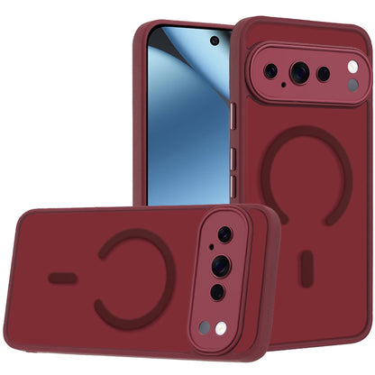 Phone Case for Google Pixel 11 Pro XL Matte Frosted Magnetic Back Hybrid Hard PC Soft TPU Camera Protection Slim Shock Absorbing Anti Fingerprint Cover