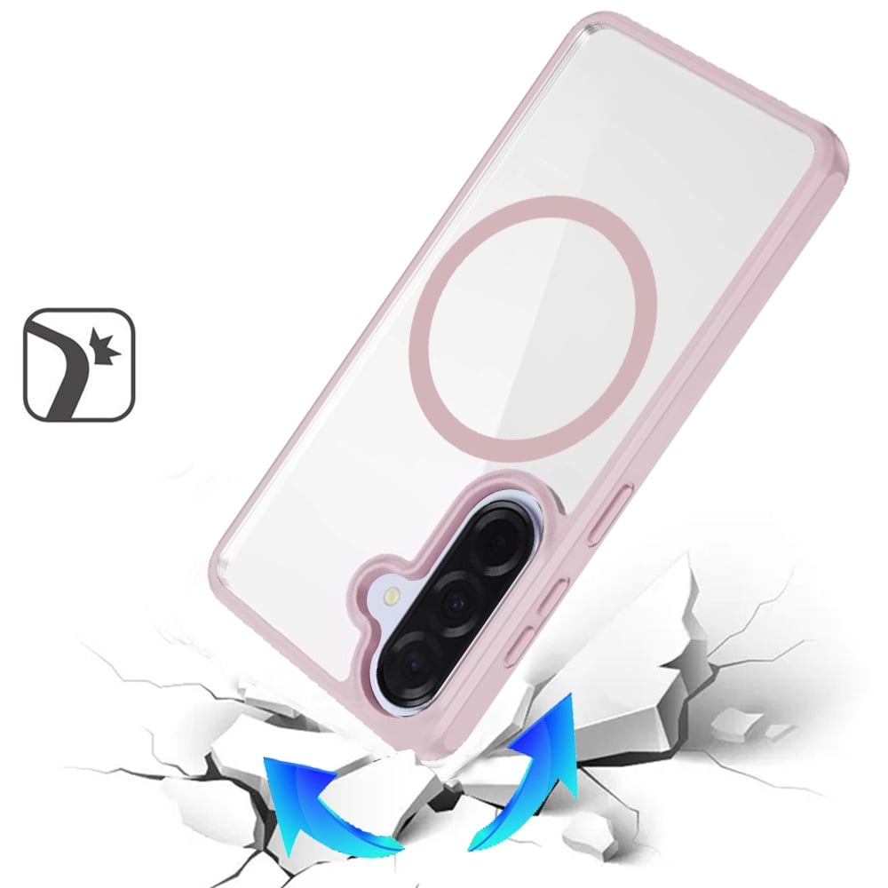 Phone Case for Samsung Galaxy A57 Transparent Magnetic HQ Shockproof Hybrid 2.0mm Thick AntiSlip Grip Drop Protection Rugged Clear Durable Impact Cover