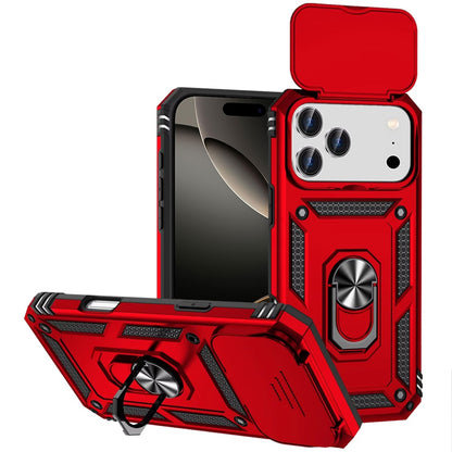 For Apple iPhone 17 Pro (6.3") Hybrid Ring Shockproof with 360° Rotate Ring Kickstand, Camera Lens Protection, Soft Edge Bumper Case Cover
