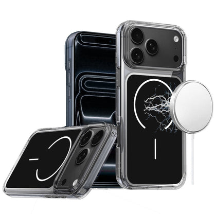 Phone Case for Apple iPhone 18 Pro Metallic Transparent Magnetic Magsafe Compatible Shockproof Hybrid TPU Durable Clear Protective Grip Cover