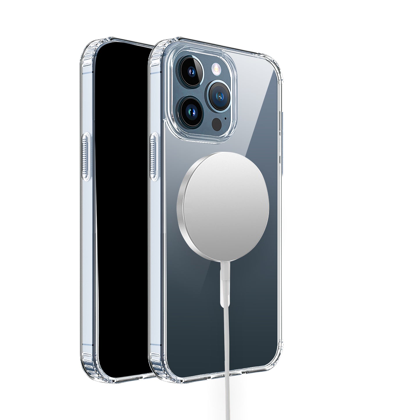 For Samsung Galaxy S25 Ultra Classic Hybrid True Transparent Magnetic Circle - Shockproof Hybrid Clear Bumper, Compatible with MagSafe Case Cover Clear