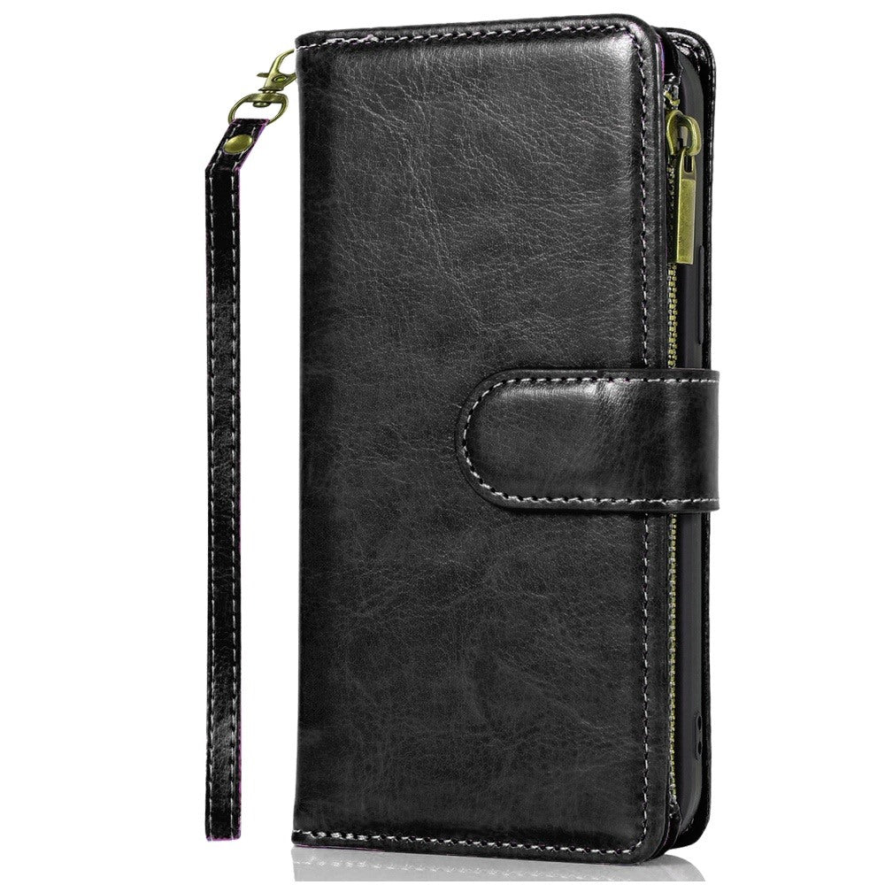 Phone Case for Google Pixel 11 / 11 Pro Luxury Leather Wallet Card Holder Zipper Pocket Money Storage Protective Grip Design with Strap Cover