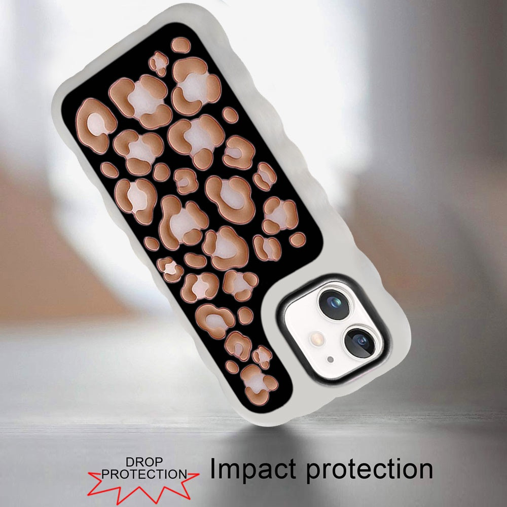 Phone Case for Apple iPhone 12 /12 Pro Fashionable Silicone Textured Decorative Design Pattern Protective Rubber TPU Hybrid Protection Cover