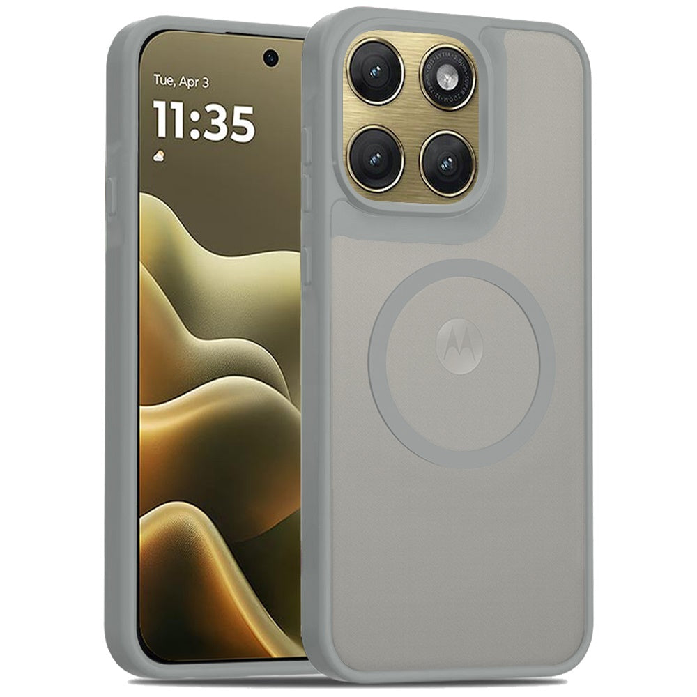 Phone Case for Motorola Edge 2026 Magnetic Matte Hybrid Shockproof Smooth Grip Durable Camera Protection Anti-Slip Soft Touch TPU Armor Cover