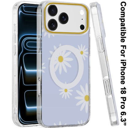 Phone Case for Apple iPhone 18 Pro/ iPhone 17 Pro Stylish Design Shockproof Magnetic Magsafe Compatible TPU IMD Print Rugged Grip Drop Protection Slim Fashion Cover