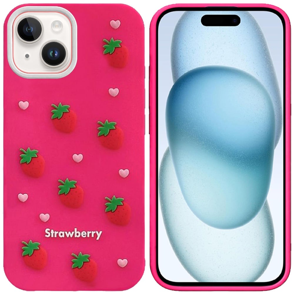 Phone Case for Apple iPhone 15 Plus Fashionable Silicone Textured Decorative Design Pattern Protective Rubber TPU Hybrid Protection Cover